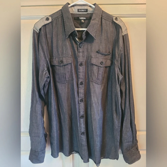 Carbon Classic Fit men's button up shirt - Picture 1 of 4